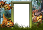 Kids PNG Photo Frame with Dinosaurs