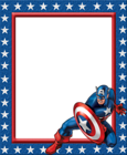 Kids Transparent Frame with Captain America