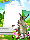 Kids Transparent Frame with Donkey