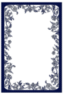 Large Dark Blue Transparent Frame