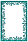 Large Turquoise Transparent Frame
