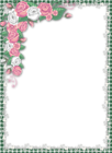 Love PNG Transparent Frame with Roses