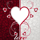 Love with Hearts PNG Photo Frame