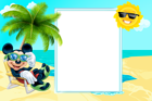 Mickey Mouse Summer PNG Transparent Kids Frame