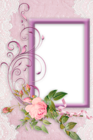 Nice Pink PNG Frame with Rose