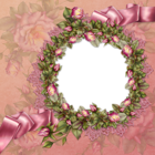 Pink PNG Photo Frame with Roses