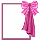 Pink Transparent Frame with Big Pink Bow