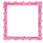 Pink Transparent Frame with Flowers Elements