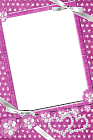 Pink Transparent Frame with Flowers and Pearls