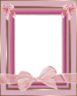 Pink Transparent Frame with Pink Bow