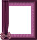 Pink Transparent PNG Frame with Bow