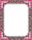 Pink and Brown Transparent PNG Frame