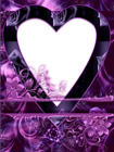 Purple Abstract Heart Transparent PNG Photo Frame