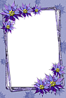 Purple Flower Transparent Frame