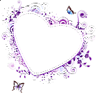 Purple Heart Transparent Frame