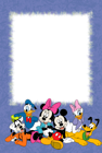Purple PNG Kids Photo Frame with with Disney Characters