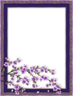 Purple Transparent Flower Frame