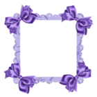 Purple Transparent Frame with Bow