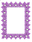 Purple Transparent Frame with Diamonds