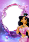 Purple Transparent Kids Frame with Princess Jasmin