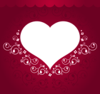 Red Frame with Transparent Heart