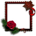 Red Photo Frame with Rose