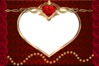 Red Romantic Transparent PNG Frame