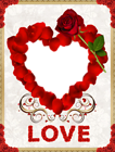 Red Rose Love Transparent PNG Frame