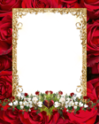 Red Roses Transparent PNG Frame