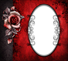 Red and Black Transparent Frame with Rose