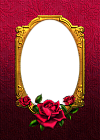 Red and Gold Rose Tansparent Frame