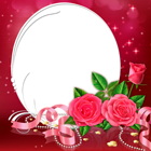 Romanitc PNG Frame with Roses