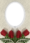 Roses and Pearls Transparent PNG Frame