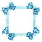Sky Blue Transparent Frame with Bow