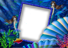 Transparen Blue Sea Photo Frame