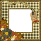 Transparent Autumn with Flowers Photo Frame