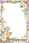 Transparent Flowers Frame | Gallery Yopriceville - High-Quality Images