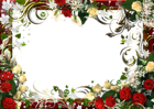 Transparent Flowers PNG Frame