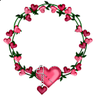 Transparent Frame Wreath with Hearts
