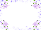 Transparent Frame with Purple Soft Flowers