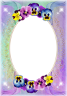 Transparent Frame with Violets