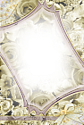 Transparent Gold Roses Frame