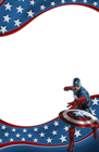 Transparent Kids Frame with Captain America