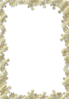 Transparent PNG Frame with Gold Stars