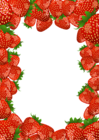 Transparent PNG Frame with Strawberries
