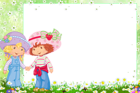 Transparent PNG Frame with Strawberry Shortcake and Friend