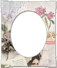 Transparent PNG Paper Frame with Orchids
