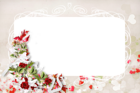 Transparent PNG Photo Frame with Flower and Roses