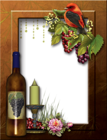 Transparent PNG Photo Frame with Wine