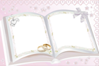 Transparent Pink Wedding Frame